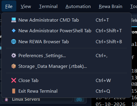 Multi-Tab Engine and File Menu